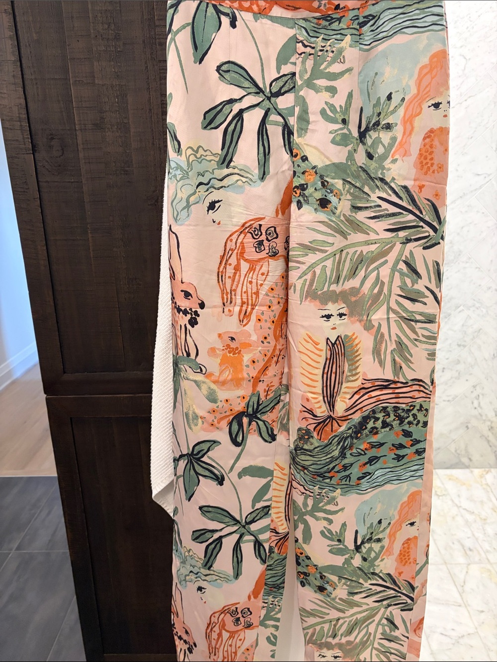 Wilfred Pink Tropical-Print Chinos